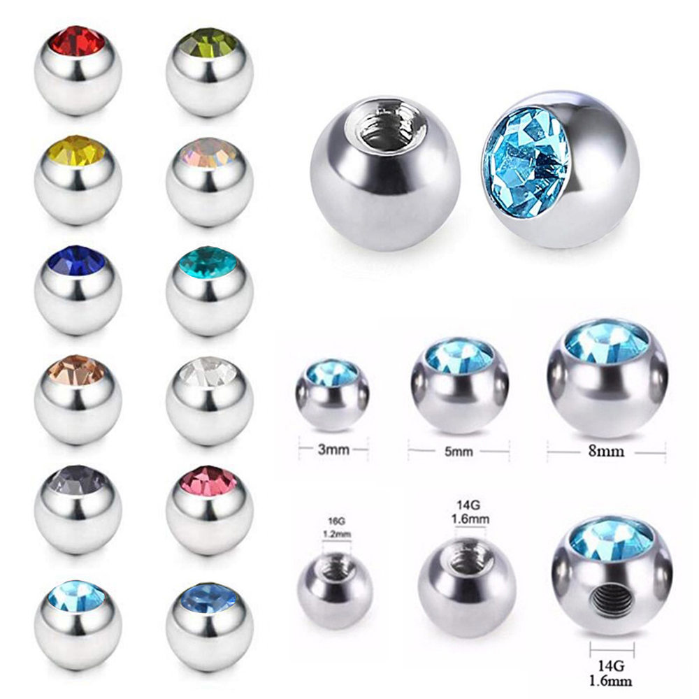 Body Jewelry Replacement Ball - Bolas de repuesto de agujero de