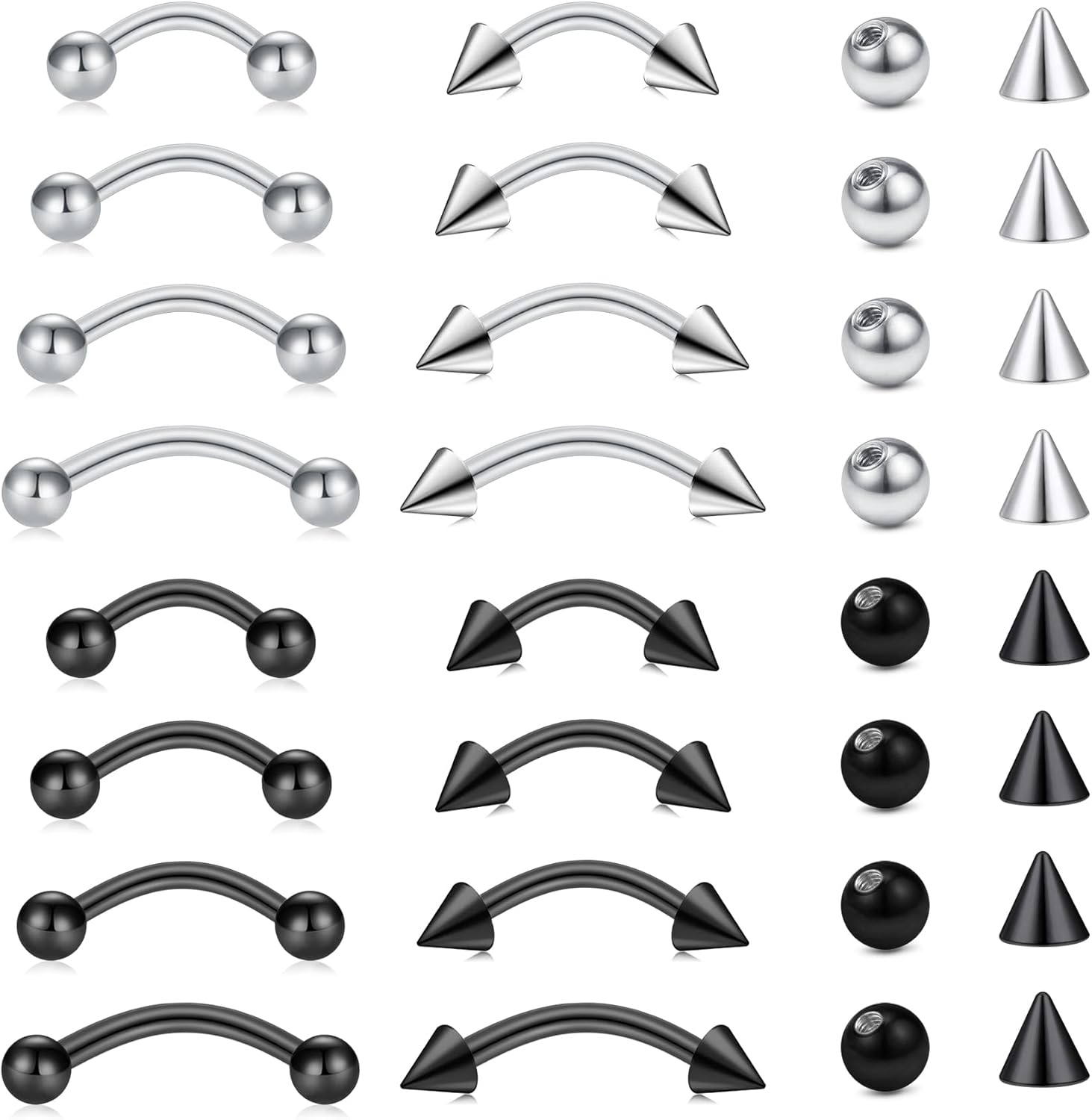Body Jewelry Surgical Steel - Set de 32 piezas de joyería
