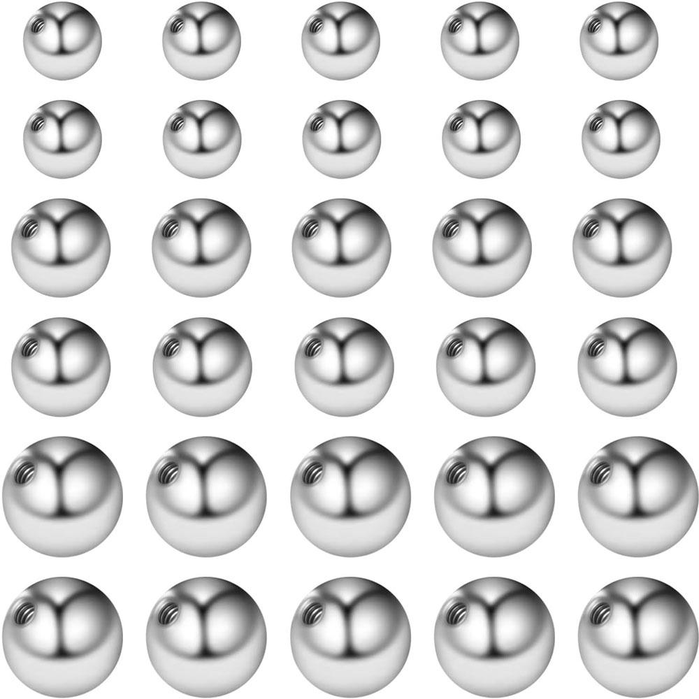 Body Jewelry Replacement Ball - Juego de 10/30 Piezas de Bolas