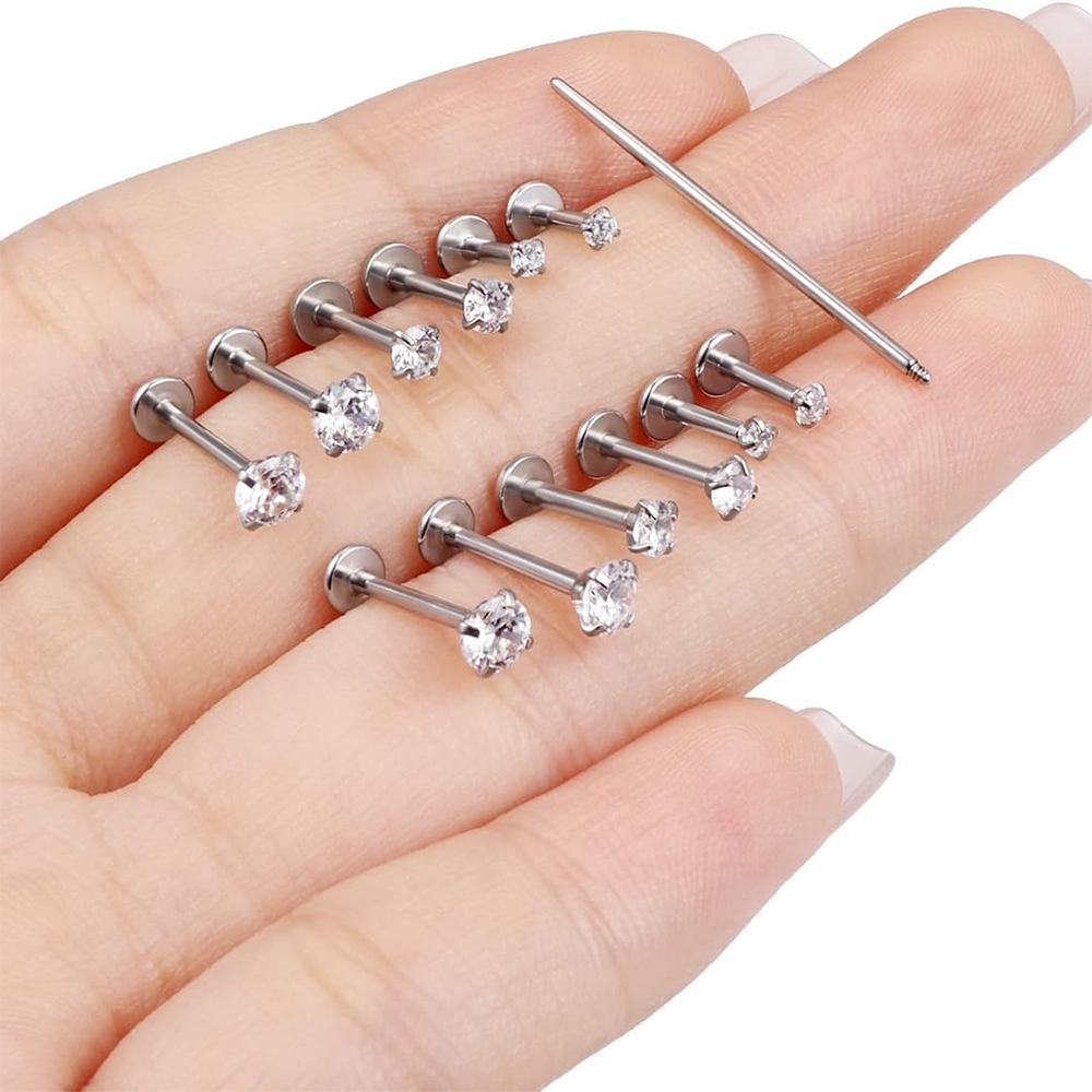 13 Uds Labret Piercing Set ace - Body Jewelry Surgical Steel reseña y precio