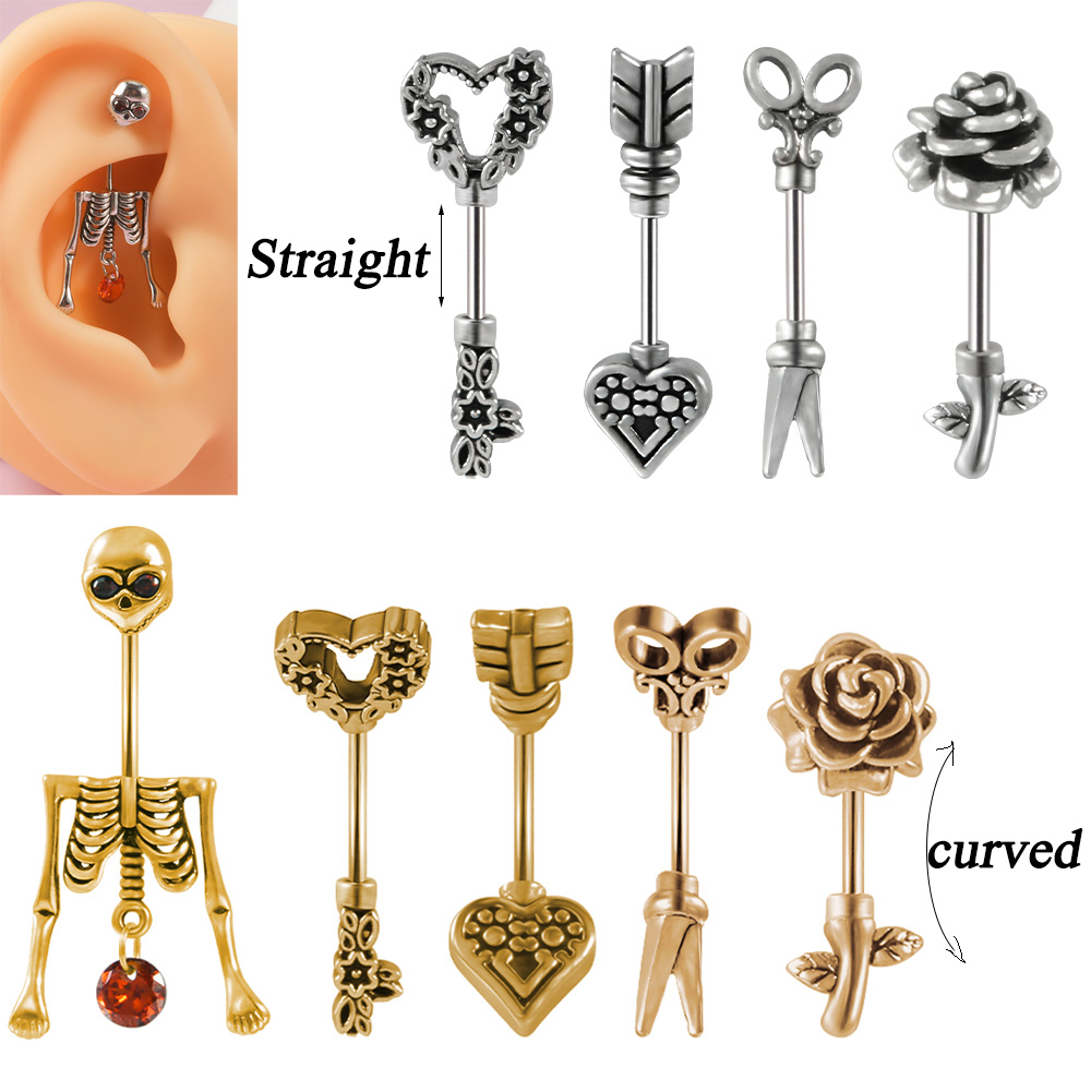 Pendiente Vintage de acero qui - Body Jewelry Surgical Steel reseña y precio