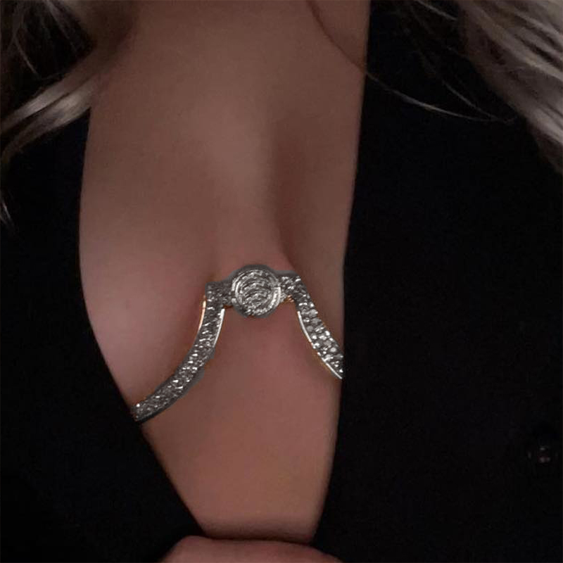 Stonefans-Cadena de pecho con  - Body Jewelry Retainers reseña y precio