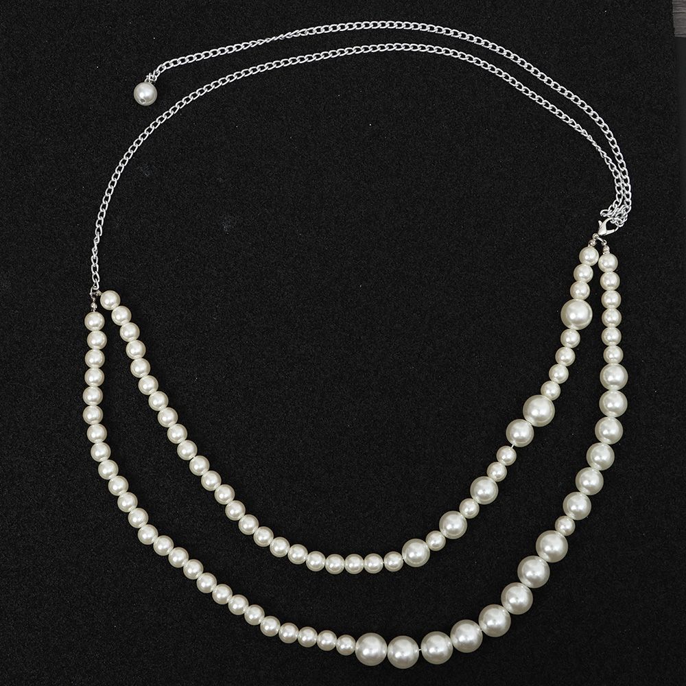 Cadena de perlas de doble capa - Body Jewelry For You reseña y precio