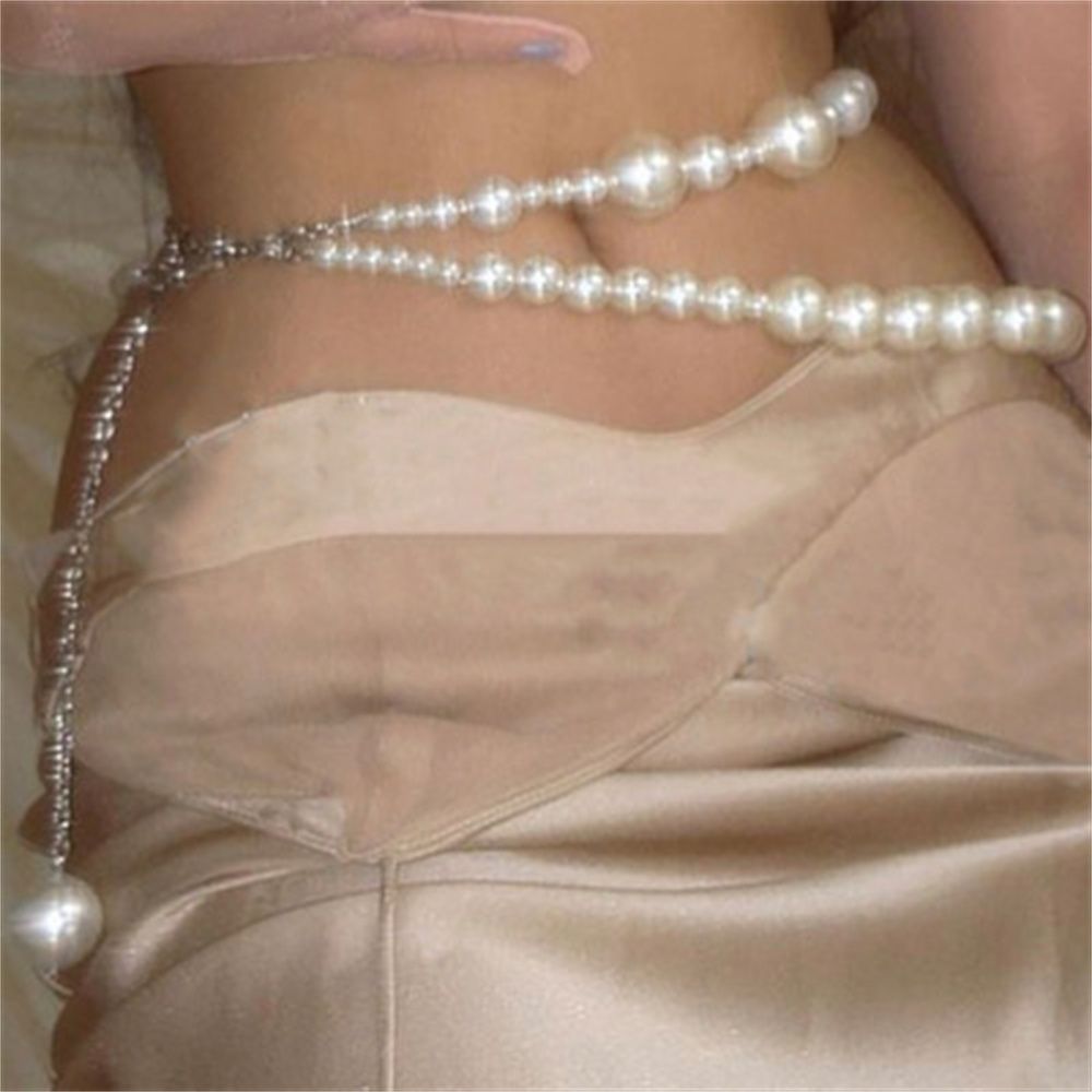 Cadena de perlas de doble capa - Body Jewelry For You reseña y precio