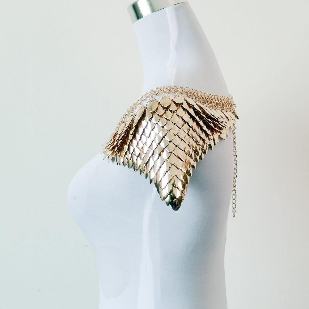 Cadena de Hombro con Escamas d - Body Jewelry Necklace reseña y precio