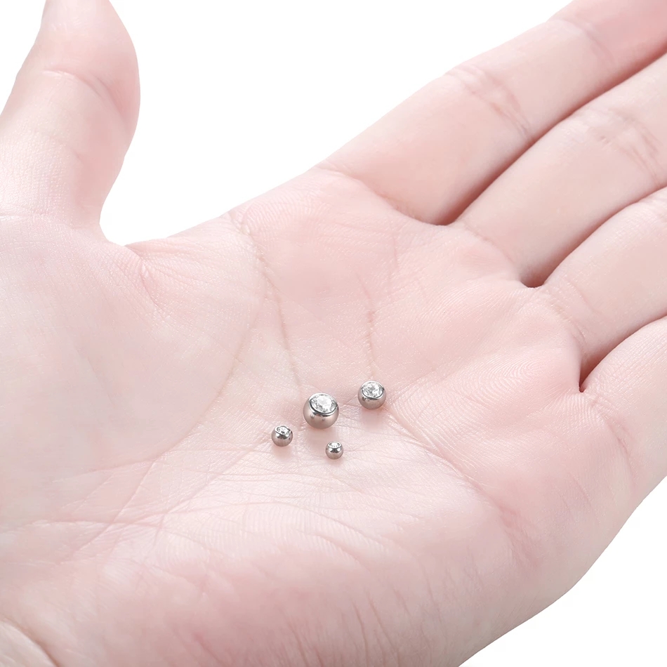 10 Uds G23 titanio bolas de cr - Body Jewelry Replacement Ball reseña y precio